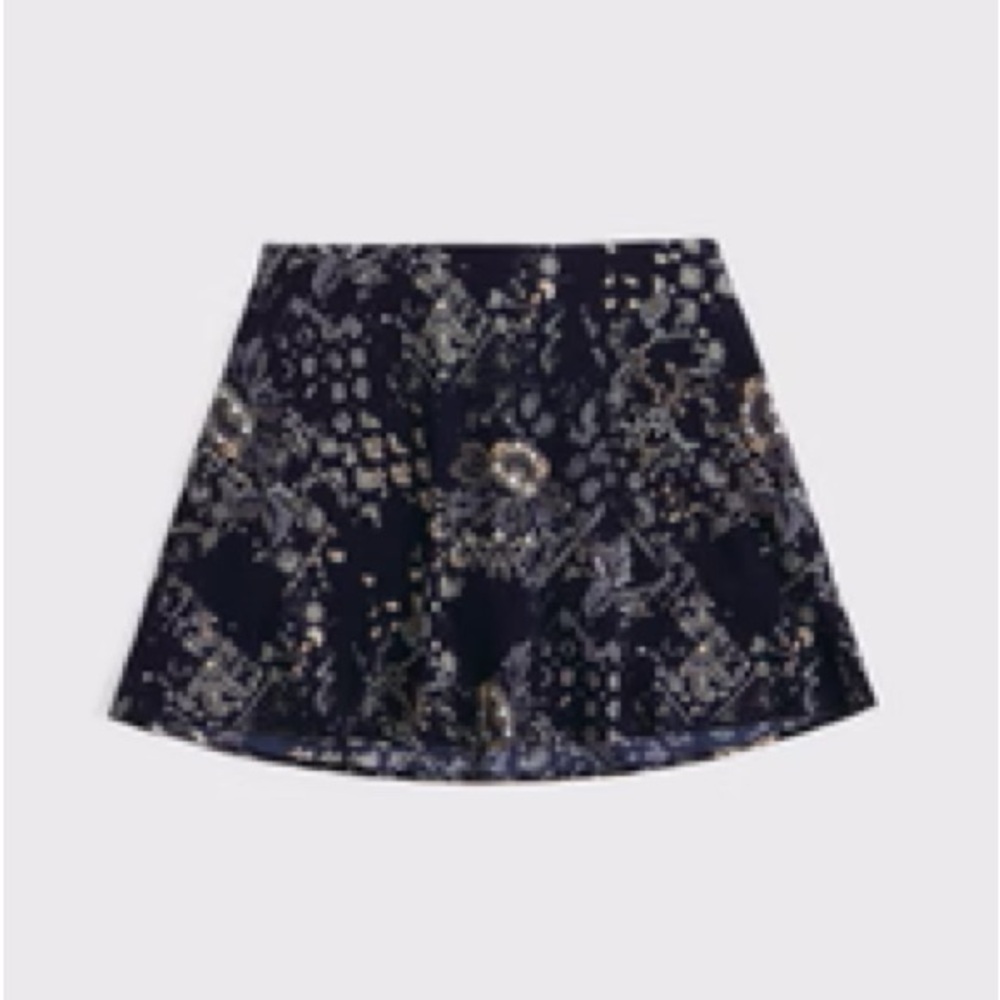 Abercrombie The A&F Sienna Mini Skort - XS - navy print
